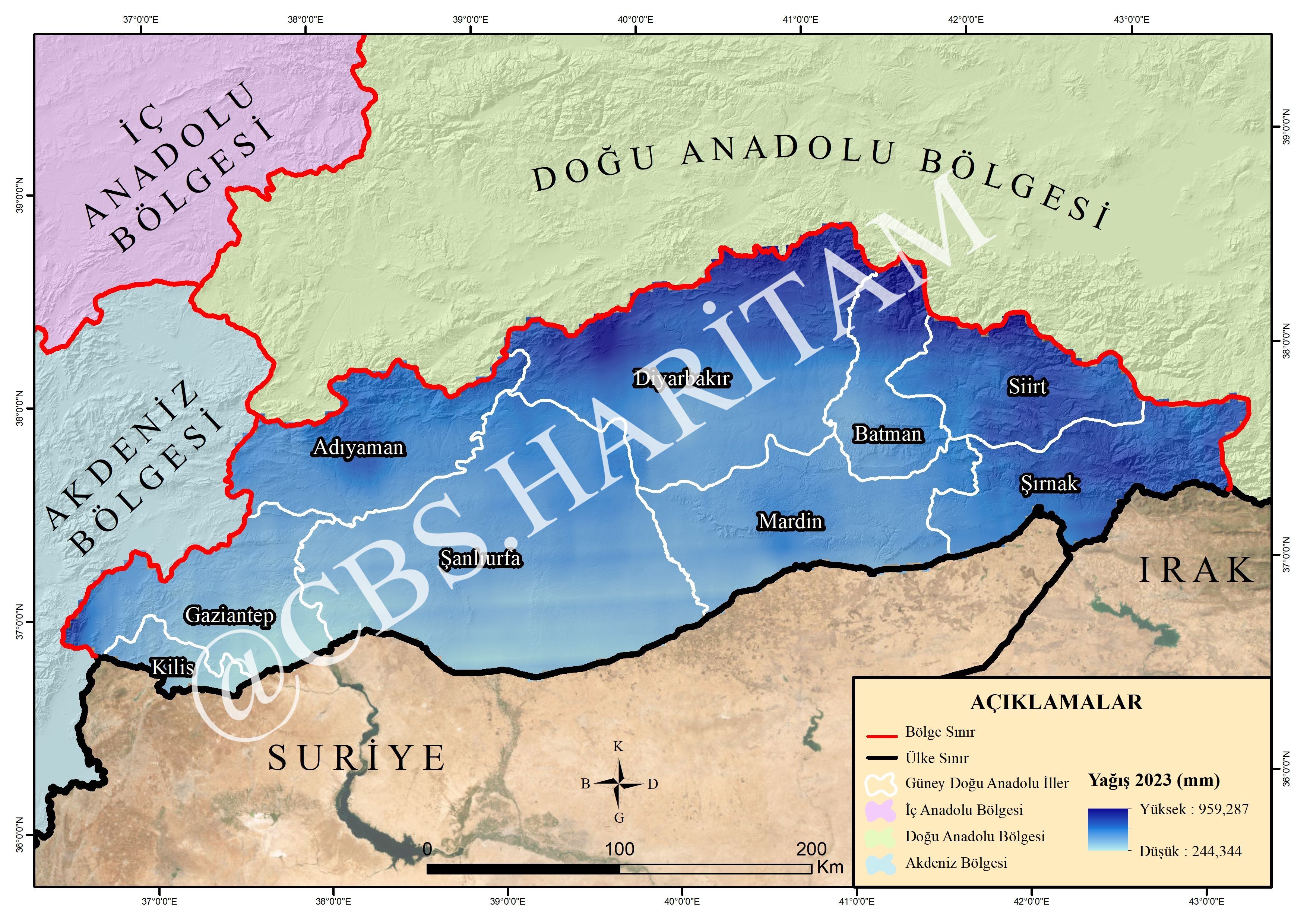 Yağış Dağılım ve Hidrometeoroloji Haritası