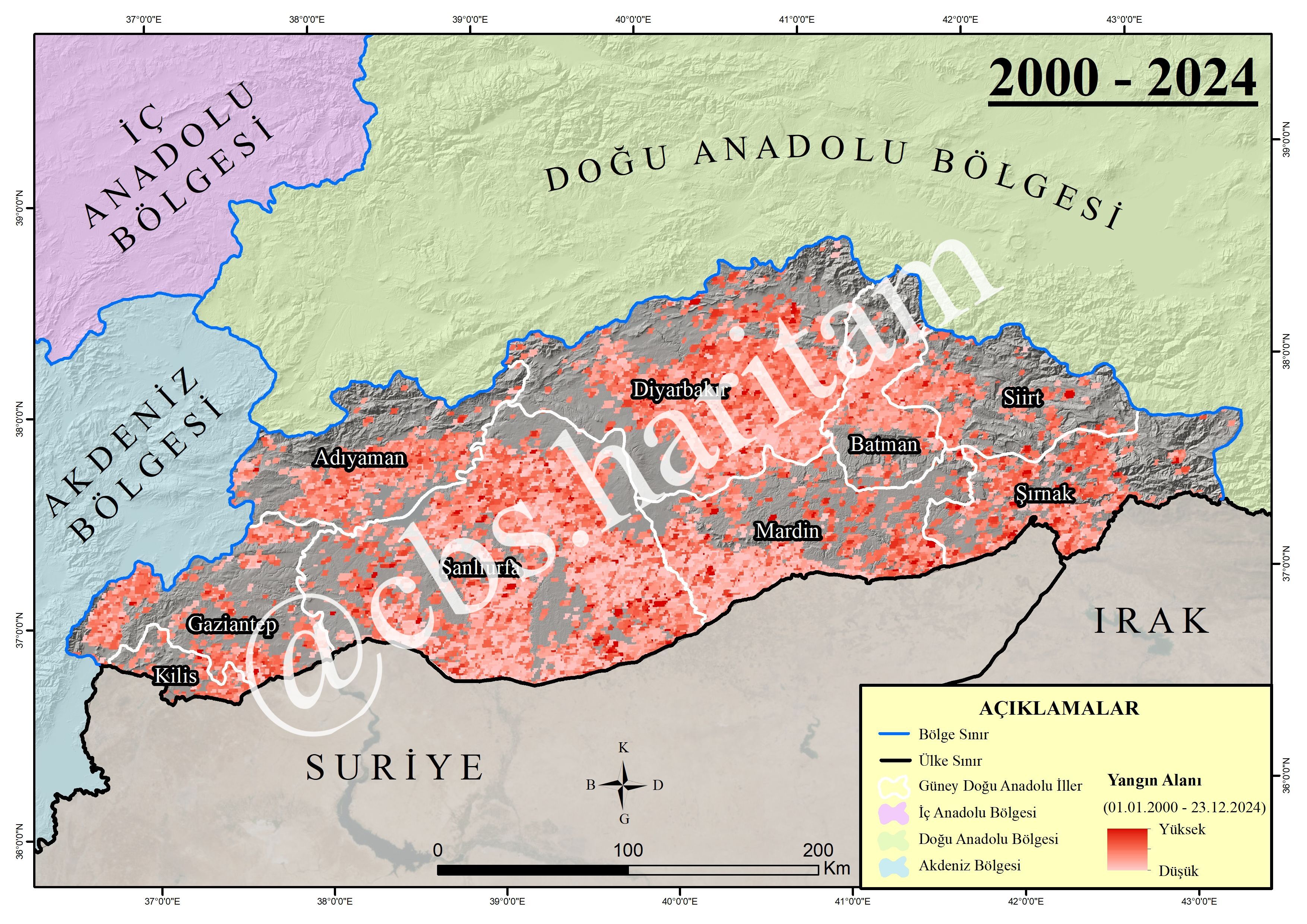 GDA 24 Yıllık Kümülatif Anız Yangınları